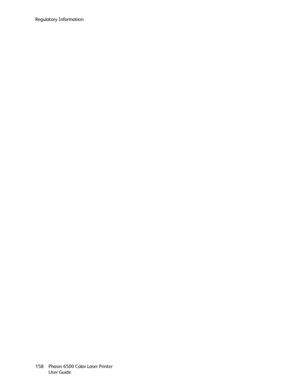 Page 158Regulatory Information
Phaser 6500 Color Laser Printer
User Guide 158
Downloaded From ManualsPrinter.com Manuals 