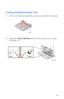 Page 30User Guide19
Loading the Multi-Purpose Tray
1.Pull out the slide and adjust the guides for the width of the media. 
2.Adjust the Media Thickness switch for the media you are using 
(see page 17). 
0632-11
Thin Thick
Normal
33100-68
Downloaded From ManualsPrinter.com Manuals 