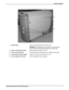 Page 13PRINTER OVERVIEW
XEROX WIDE FORM AT 510dp OPERATOR MANUAL3
1. Cutter drawer
Open to clear media jams in the cutter area.
WARNING: The cutter blade is very sharp.  Do not touch the
cutter blade when clearing media jams in the cutter area.
2. Printer on/off switch (white)
Press to switch the printer on or off.
3. Power cord connection
Connect the power cord here and to a suitable power outlet.
4. Circuit breaker switch (black)
Press to turn power to the Printer on or off.
5. Toner supply access cover
Open...