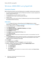 Page 76Windows 2000/2003 using AppleTalk
WorkCentre™ 5735/5740/5745/5755/5765/5775/5790
System Administrator Guide 76
Windows 2000/2003 using AppleTalk
Information Checklist
Before starting the procedure, ensure the following items are available or tasks have been performed:
• An existing operational AppleTalk network with Macintosh workstation computers equipped with 
Ethernet network interface cards.
• The AppleTalk Name you wish to assign to your printer.
• The AppleTalk Zone (if used) in which your printer...