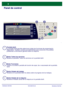 Page 68WorkCentre 7232/7242
WorkCentre 7232/7242 Guía rápida de uso
Panel de control
1.
2.
3.Pantalla táctil
La pantalla táctil permite seleccionar todas las funciones de programación 
disponibles. También muestra procedimientos para solucionar los posibles 
problemas e información general sobre la máquina.
Botón Todos los servicios
Muestra la pantalla Todos los servicios en la pantalla táctil.
Botón Funciones
Vuelve a la anterior pantalla de función de copia, fax o escaneado de la pantalla 
táctil.
4.Botón...