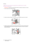 Page 236Dépannage
WorkCentre 7425/7428/7435
Guide d'utilisation 236
Suppression des principaux bourrages liés aux agrafes dans le module
de finition professionnel
Avertissement :N'exécutez pas cette procédure pendant une opération d'impression ou de copie.
1. Ouvrez le capot avant du module de finition.
2. Saisissez la cartouche d'agrafes en vous aidant du levier orange R1 et poussez-la vers la droite.
3. Attrapez la cartouche d'agrafes par les languettes oranges et, pour la retirer du module...