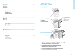 Page 33www.xerox.com/ofce/W C75xxsupport
Prin ter Basics
Envío de f ax básico
Envio de f ax básico
EN
ES
PT
Basic Faxing........................................................................\
........................................................................... 18
Atascos de papel
Atolamentos de papel
EN
ES
PT
Paper Jams ........................................................................\
............................................................................. 20
Faxing...