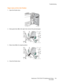 Page 194Troubleshooting
WorkCentre 7755/7765/7775 Multifunction Printer
User Guide194
Paper Jams at 2b in the Finisher
1. Open the finisher door.
2. Move green lever 2b to the right, then remove the jammed paper.
3. Return lever 2b to its original position.
4. Close the finisher door.
wc77xx-068
2b
wc77xx-074
2b
wc77xx-153
Downloaded From ManualsPrinter.com Manuals 