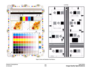 Page 4736/02
3-23 DC1632/2240
Image Quality Specifications
Image Quality Prelaunch Training/ReviewFigure 2 Color and Geometric Test Patterns 