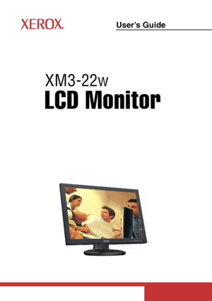 Page 1
LCD Monitor
User’s Guide
LCD Monitor
XM3-22w
 