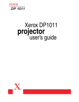 Page 2Xerox DP1011
projector
user’s guide 