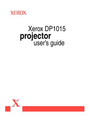 Page 2Xerox DP1015
projector
user’s guide 