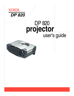 Page 1   DP 820
projector
users guide  