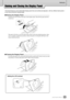 Page 21Starting Up
21Tyros2 Owner’s Manual
Raising and Closing the Display Panel
The Tyros2 features a semi-detachable display panel that can be tilted and adjusted—with four different latch points—
to the most convenient viewing angle. 
■ Raising the Display Panel........................................................................
Unfasten the lock located at the back of the display panel. Then lift the panel and tilt it 
toward you.
The panel will click as you tilt it back; these clicks are the four...