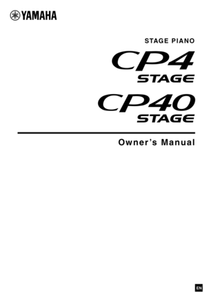Page 1EN
Owner’s Manual
STAGE PIANO 