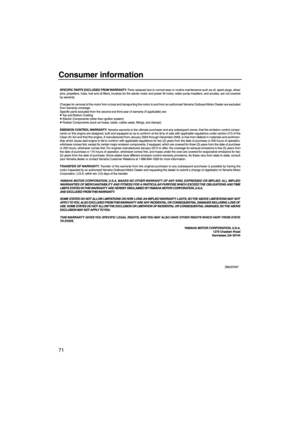 Page 76Consumer information
71
chapter9  Page 71  Wednesday, December 9, 2009  11:40 AM 