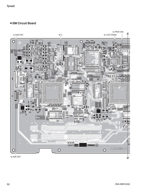 Page 5050 Tyros3
 DM Circuit Board
2NA-WM15450
C
C
to AJK-CN7
to AJK-CN1to LCR-CN202
to PNR-CN4
N.C. 