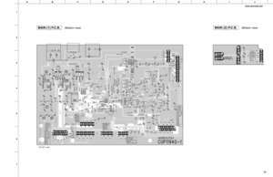 Page 23ABCDE FGH I J
1
2
3
4
5
6CDX-497/CDX-397
23
7
CDX-497 modelMAIN (1) P.C.B.
(Bottom view)
MAIN (2) P.C.B.
(Bottom view) 