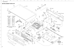 Page 282
ABCDE FGH I J
1
3
4
5
7CDX-497/CDX-397
6
28
REPLACEMENT PARTS LIST
CDX-497 modelCDX-497 model
CDX-497 modelR model
R model
1
2
3
4
5
6
7
67
9
21
24
25
31(1)
31(3)
31(4)
31(2)
31(5)
35(1)
35(2)
38
38-1
39
200
201
202
5151
52
52
53
53
54
61
61
60
55
55
56
57
57
56
58
58
59
53
Note)
The replacement battery cover 
is not available.
CDX-497
modelCDX-397
model
72
71 