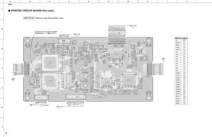 Page 42YSP-1
42 2
ABCDE FGH I J
1
3
4
5
7
6
PRINTED CIRCUIT BOARD (Foil side)
DSP P.C.B.   (Side A) Lead Free Solder Used
AMPCB3
Nout2
GND
Pck2
Nout3
GND
Pck3
Npwm_l
GND
TEMP2GND
Pout2
Nck2
GND
Pout3
Nck3
GND
Ppwm_l
AMP_PRT2
INPUT (2)
CB9
DEST
FAN_OUT
OSD_CLK
M_RTS
M_RXDO
CNVSS
DAUX1
DGND
POW_RY
/RES
S3.3BK
SW_OUT
ADR
ADL TEMP3
OSD_TX
OSD_CE
M_CTS
M_TXDO
DAUX2
DV D
VOL_DET
PW_DOWN
+15VP
S3.3
I_SEL
AGND
INPUT (2)
W10
GND
GND
+3.3V
+3.3V
+3.3V
+5V
-24V
GND
INPUT (3)
W11
KEY1
KEY0
STBY_SW
FL40KHz
-24V
S3.3...