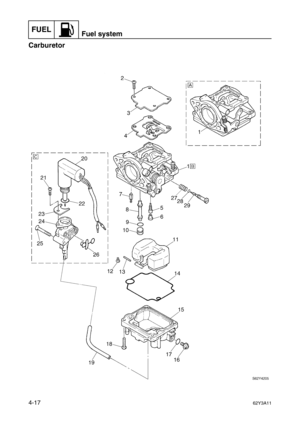 Page 116FUELFuel system
4-1762Y3A11
Carburetor4 