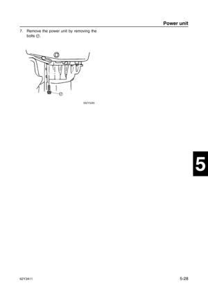 Page 15562Y3A115-28
1
2
3
4
5
6
7
8
I
7. Remove the power unit by removing the
bolts G
.
Power unit 