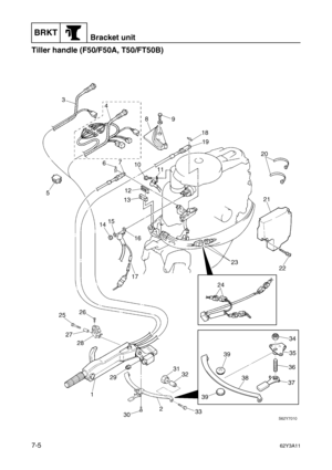 Page 284BRKTBracket unit
7-562Y3A11
Tiller handle (F50/F50A, T50/FT50B)7 