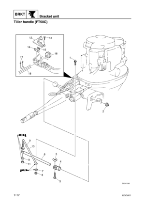 Page 296BRKTBracket unit
7-1762Y3A11
Tiller handle (FT50C)7 