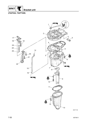 Page 314BRKTBracket unit
7-3562Y3A11
(F50/F50A, T50/FT50B) 