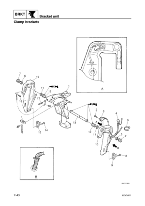 Page 322BRKTBracket unit
7-4362Y3A11
Clamp brackets7 