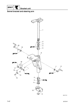 Page 326BRKTBracket unit
7-4762Y3A11
Swivel bracket and steering arm7 