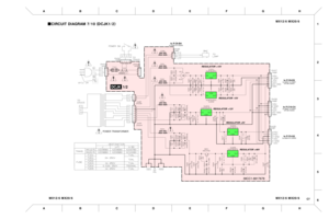 Page 45   
 
6 5 4
3
H FG E D C B A AH G F E D C B
1
2C7MX12/6 MX20/6MX12/6 MX20/6 MX12/6 MX20/6
CIRCUIT DIAGRAM 7/10(
DCJK1/2)
38CC1-8817678
1/2
POWER TRANSFORMER
REGULATOR +15V
REGULATOR -15V
REGULATOR +12V
REGULATOR +5V
REGULATOR +48V
(
to MAIN 3/4 CN206)to P.C6-B4
to P.C6-D2
(
to MAIN 1/4 CN207
OR IN8 CN403)
OR IN8 CN403) (
to MAIN 1/4 CN207
to P.C10-C4
to P.C5-G2
(
to MAIN 4/4 CN305)
DCJK 