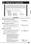 Page 2323P-80
Using the User Song Recorder
Recording
1Make All Necessary Initial Settings...................................
Before actually beginning to record, select the voice you want
to record with (or voices if you will be using the dual or split
mode). You might also want to set the volume and tempo controls.
2Engage the Record Ready Mode.........................................
Press the [REC] button to engage the record ready mode (recording
does not actually start yet). The record ready mode can be...