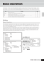 Page 27Basic Operation
Modes
27Owner’s Manual
Basic Operation
In this section, we’ll take a look at the fundamental operating conventions of the MO. Here, you’ll learn the basics—how to 
select modes, call up the various functions, change settings, and edit parameter values. Before reading further, familiarize 
yourself with the basic terms used with the MO in the chart below.
Modes
Mode Structure
This synthesizer is organized into various modes, each covering a different set of operations and functions. Keep...