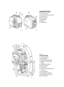 Page 12– 7–
1
2
3
4
7DK-015
DESCRIPTION
1Carrying handle
2Fuel tank cap air vent knob
3Fuel tank cap
4Recoil starter
5Fuel gauge
6Muffler
7Oil filler cap
AE00103
Control panel
1Oil warning light
2AC pilot light
3Overload indicator light
4Economy control switch
(Black)
5Engine switch (Red)
6Fuel cock knob
7Choke knob
8Twin Tech (parallel running
terminal)
9AC receptacle
0DC protector (breaker)
qGround (earth) terminal
wDC receptacle
123 45
6
7
8
9
0 q w
7DK-017



7DK-016
 7DK-9-11_a  11.3.21 15:19  Page 7 