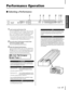 Page 41P-25041
Basic Operation
Performance Operation
■Selecting a Performance
1
Load a preset performance ﬁle.
Press the [PERFORM. FILE] button, then press the 
A [–]/[+] buttons to select “LoadFromMem.” Press 
the C [–]/[+] buttons to select the desired perfor-
mance ﬁle, then press the B [+(YES)] button.
If you wish to select a preset performance ﬁle that has 
its performance parameters already set, press the C [–]/
[+] buttons to select “000:PresetPerformance”.
2The unit enters Performance mode (if the 
unit...