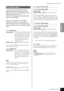 Page 41Detailed Settings – [FUNCTION]
P-140 Owner’s Manual
ENGLISH
41
You can set various parameters for Dual 
(page 20) to optimize the settings for the 
songs you play, such as adjusting the volume 
balance between two voices.
Dual function settings are set individually for 
each voice combination.
If Dual is not engaged,   will appear 
instead of   and you will be unable to 
select the Dual functions. If this happens, press 
two voice buttons at the same time to engage 
Dual.
F3.1:  Dual Balance
Setting...