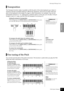 Page 21Selecting & Playing Voices
P-85 Owner’s Manual
ENGLISH
21
Transposition
The Transpose function makes it possible to shift the pitch of the entire keyboard up or down in 
semitone intervals to facilitate playing in difﬁcult key signatures, and to let you easily match the 
pitch of the keyboard to the range of a singer or other instruments. For example, if you set the 
transposition amount to “+5,” playing key C produces pitch F. In this way, you can play a song as 
though it were in C major, and the P-85...