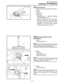 Page 2745 - 49
CHASSTEERING
EC564101
Bearing and ball race
1. Wash the bearings and ball races with a
solvent.
2. Inspect:
Bearing 1 
Ball race
Pitting/damage → Replace bearings
and ball races as a set.
Install the bearing in the ball races.
Spin the bearings by hand. If the bear-
ings hang up or are not smooth in their
operation in the ball races, replace
bearings and ball races as a set.
EC565000
ASSEMBLY AND INSTALLATION
Under bracket
1. Install:
Bearing (lower) 1 
NOTE:
Apply the lithium soap base grease...