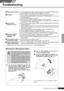 Page 15MG82CX/MG102C Owner’s Manual15
Reference
Troubleshooting
* The MG82CX feature is described ﬁrst, followed by the MG102C feature in brackets: MG82CX (MG102C).
■Power doesn’t come on.❑Is the supplied power adaptor properly plugged into an appropriate AC wall outlet?
❑Is the supplied power adaptor properly plugged into the mixer?
■No sound.❑Are microphones, external devices, and speakers connected correctly?
❑Are the channel GAIN controls, LEVEL controls, STEREO Master control set to
appropriate levels?
❑Is...