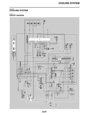 Page 328
COOLING SYSTEM
8-27
EAS27300
COOLING SYSTEM
EAS27310
CIRCUIT DIAGRAM 