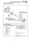 Page 31RECOIL STARTER AND FLYWHEEL ENG 
RECOIL STARTER AND FLYWHEEL 
7 Nm (0.7 m•kg, 5.1 ft-lb) 
JOB  INSTRUCTION CHART 
Order Job name/Parts name Qty Remarks 
Recoil  starter  and flywheel  removal  Remove 
the parts in the order below. 
Fuel tank Refer to MUFFLER PROTECTOR, 
FUEL TANK AND MUFFLER. 
Air filter assembly  Refer to AIR FILTER AND CARBURETOR. 
C.D.I. unit lead Refer to ENGINE OVERHAUL. 
Carburetor  assembly  Refer to AIR FILTER AND CARBURETOR. 
Link  rod 
Control 
box 
Condenser  lead 
1 Recoil...