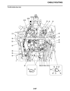 Page 128
haha CABLE ROUTING
2-67
Throttle bodies (top view)
A
B
C
DF
D1
3
2
45
8
8
6
7
8
9
14
1110
15
12
E
16
13
17
2419
2120
2223
G
H
I
J
18  