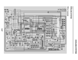 Page 476
haha COOLING SYSTEM
8-27
EAS27300
COOLING SYSTEM
EAS27310
CIRCUIT DIAGRAM
B/LB/L1
W1(GRAY)W3 W2
(BLACK)
BR2
WL
B1 W1
WL
B2 W2
Y2L/RB2LYB
BL/BBrR/WB4
Br
G/RB
(GRAY)
ChB
(GRAY)Ch3B
(GRAY)
LDg
B
(BLACK)LDg B5
(BLACK)
LChB
(GRAY)L1ChB4
(GRAY)
Dg B
(BLACK)Dg3B3
(BLACK)
B/GL/BLg/WBL/BB/GB5Lg/W
BB/WBB/W
L/WR2R/W2
RR1
B1 B2B4L/G
R/B1Y3W/L1R/W1B Br3R/BR/WL/WG/YBBrW/GB/WB/W2W/G
Br/LLR/W4G/Y
Br1L/B1R/Y1Y/B
Br/RL/YL/B
Br/RB/R1B/R
L/Y
B/Y(BLACK)
Br/ WBr4
L/Y
B/Y(BLACK)L
BR
GB1
L/B
YL/R3
W(BLACK)
B/L6Gy
(BLACK)
BGy...