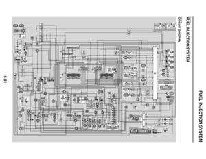 Page 480
haha FUEL INJECTION SYSTEM
8-31
EAS27331
FUEL INJECTION SYSTEM
EAS27340
CIRCUIT DIAGRAM
B/LB/L1
W1(GRAY)W3 W2
(BLACK)
BR2
WL
B1 W1
WL
B2 W2
Y2L/RB2LYB
BL/BBrR/WB4
Br
G/RB
(GRAY)
ChB
(GRAY)Ch3B
(GRAY)
LDg
B
(BLACK)LDg B5
(BLACK)
LChB
(GRAY)L1ChB4
(GRAY)
Dg B
(BLACK)Dg3B3
(BLACK)
B/GL/BLg/WBL/BB/GB5Lg/W
BB/WBB/W
L/WR2R/W2
RR1
B1 B2B4L/G
R/B1Y3W/L1 R/W1B Br3R/BR/WL/WG/YBBrW/GB/WB/W2W/G
Br/LLR/W4G/Y
Br1L/B1R/Y1Y/B
Br/RL/YL/B
Br/RB/R1B/R
L/Y
B/Y(BLACK)
Br/ WBr4
L/Y
B/Y(BLACK)L
BR
GB1
L/B
YL/R3
W(BLACK)...