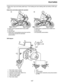 Page 16
haha FEATURES
1-7
 Brake lever input and brake pedal input: Front braking and rear braking (with and without UBS oper-
ation)
Brake lever and brake pedal both operated
UBS diagram
A. Brake lever is operated before brake pedal
a. First input
b. Second input
c. Brake fluid is automatically pressurized until the 
    second input exceeds the automatic 
    pressurization B. Brake pedal is operated before brake lever
a. First input
b. Second input
d. No automatic pressurization
a
b
c
adb
AB
a
a
2
1
b
b
c...
