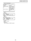 Page 297
haha ENGINE INSPECTION
5-2
Refer to the following table.
▲▲▲▲ ▲ ▲▲▲ ▲▲▲▲▲ ▲ ▲ ▲▲▲▲ ▲ ▲▲▲▲ ▲ ▲▲▲ ▲▲▲▲
9. Install: Spark plug
10.Install: Ignition coil
11.Connect: Ignition coil couplers
12.Install: Air filter case
Refer to  “GENERAL CHASSIS ” on page 4-1.
Compression pressure (with oil applied into 
the cylinder)
Reading
Diagnosis
Higher than without 
oil Piston ring(s) wear or 
damage 
 Repair.
Same as without oil Pistons, valves, cylin-
der head gasket or 
piston ring(s) possi-
bly defective 
 Re-...