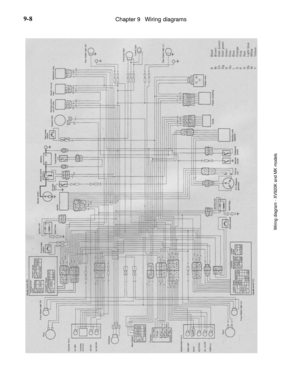 Page 349
9-8

Chapter 9 Wiring diagrams
Wiring diagram - XV920K and MK models 