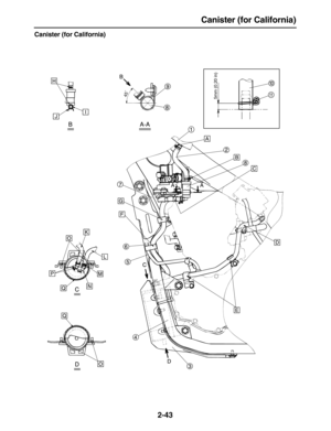 Page 68 
Canister (for California) 
2-43 
Canister (for California)
5mm (0.20 in)45˚ 