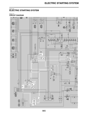 Page 324ELECTRIC STARTING SYSTEM
8-5
EAS27160
ELECTRIC STARTING SYSTEM
EAS27170
CIRCUIT DIAGRAM 