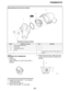 Page 301THERMOSTAT
6-7
EAS26450
CHECKING THE THERMOSTAT
1. Check:
 Thermostat
Does not open at 71–85°C (160–185°F) → 
Replace.
▼▼▼▼▼▼▼▼▼▼▼▼▼▼▼▼▼▼▼▼▼▼▼▼▼▼▼▼▼▼
a. Suspend the thermostat “1” in a container 
“2” filled with water.
b. Slowly heat the water “3”.
c. Place a thermometer “4” in the water.d. While stirring the water, observe the ther-
mostat and thermometer’s indicated tem-
perature.
Disassembling the thermostat assembly
Order Job/Parts to remove Q’ty Remarks
1 Thermostat housing cover 1
2 Thermostat 1
3...