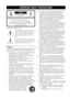 Page 2CAUTION
• Explanation of Graphical Symbols
The lightning flash with arrowhead symbol, within
an equilateral triangle, is intended to alert you to the
presence of uninsulated “dangerous voltage” within
the product’s enclosure that may be of sufficient
magnitude to constitute a risk of electric shock to
persons.
The exclamation point within an equilateral triangle
is intended to alert you to the presence of important
operating and maintenance (servicing) instructions in
the literature accompanying the...