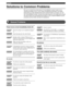 Page 10096
Appendix
Solutions to Common Problems
Be sure to check the points below if CinemaStation doesn’t seem to be
working normally for you. If you notice something wrong that is not listed
below and you have already tried some solutions with no success, turn off
the CinemaStation power, remove the power plug from the outlet and contact
the store where you purchased the product or your nearest YAMAHA sound
products service center and ask for assistance.
General Problems
Power turns on but immediately shuts...