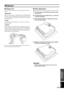 Page 40E-35
English ADDITIONAL
INFORMATION
Maintenance
Regular care
Be sure to disconnect the power cable prior to doing any mainte-
nance.

Wipe with a soft cloth. Use a damp cloth with a mild detergent and
then wipe with a dry cloth again if the unit is heavily soiled. Do not
use strong solvents such as thinner or alcohol as they may damage
the case of this unit.

Use commercially available blowers or lens tissue to remove any
dirt from the lens.

If dust is allowed to accumulate on the ventilation port...